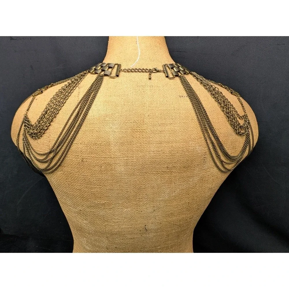 Chain Shoulder Jewelry Decorative Collar Festival Coachella Steampunk Whimsigoth